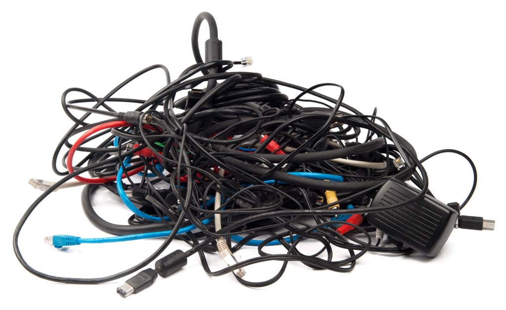 Avoid charging cable mishaps by keeping things orderly with rubber bands.